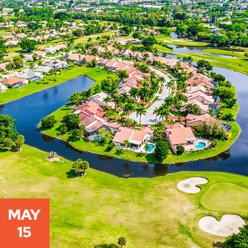 Beautiful homes and green trees
