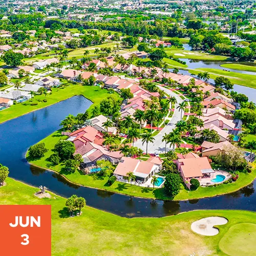 Beautiful homes and green trees