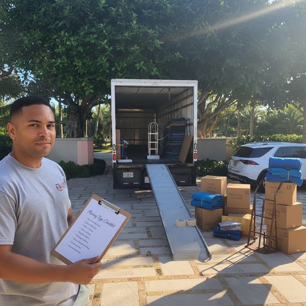 Lee's Moving Company truck handling high-volume residential moves across Weston, Florida